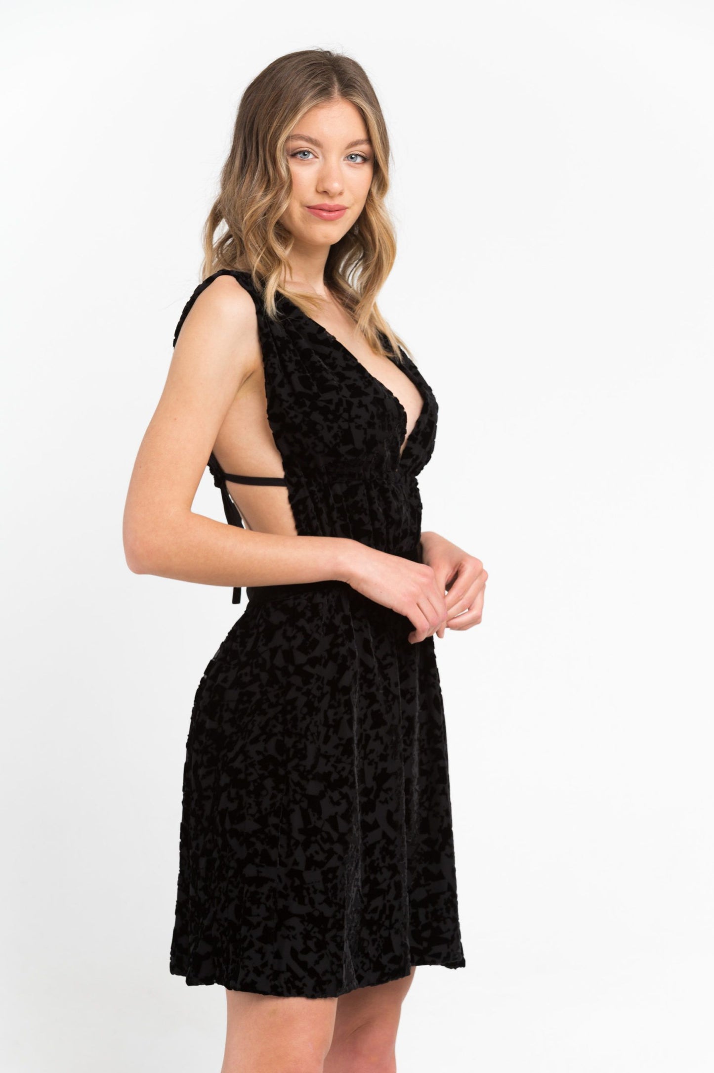 Black Acetate Women Dress