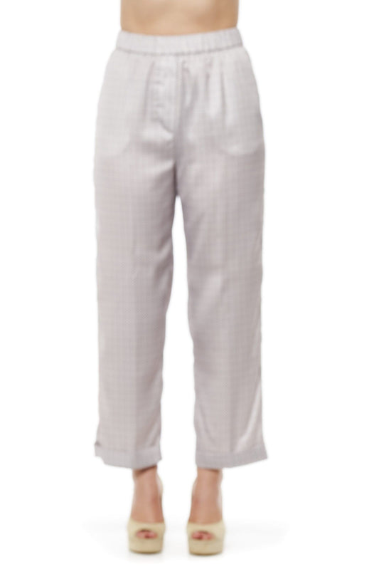 Beige Polyester Women Palazzo Pant