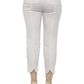 Beige Cotton Women Trousers