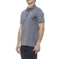 Blue Cotton Men Polo