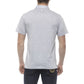 Gray Cotton Men Polo Shirt