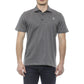 Gray Cotton Men Polo Shirt