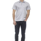 Gray Cotton Men Polo Shirt