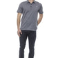 Blue Cotton Men Polo