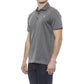 Gray Cotton Men Polo Shirt