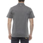 Gray Cotton Men Polo Shirt