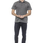 Gray Cotton Men Polo Shirt