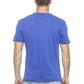 Light-Blue Cotton Men T-Shirt