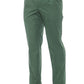 Green Cotton Men Trouser