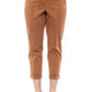 Brown Cotton Women Trouser