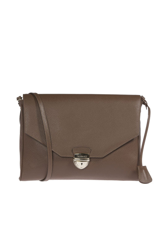 Brown Leather Women Crossbody Bag