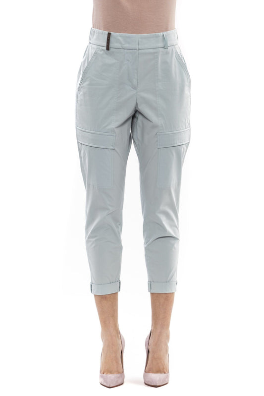 Green Cotton Women Pant