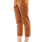 Brown Cotton Women Trouser