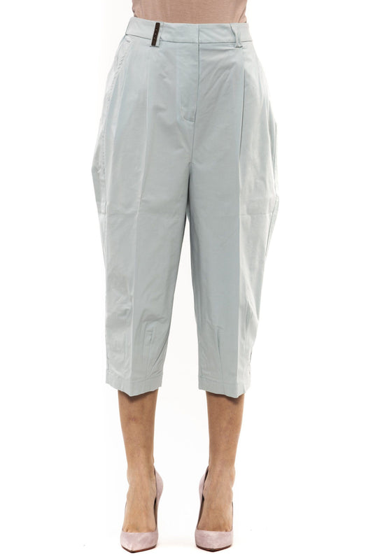 Green Cotton Women Pant