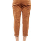 Brown Cotton Women Trouser