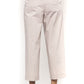 Beige Cotton Women Palazzo Trouser