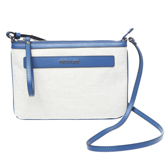 White Cotton Women Crossbody Bag