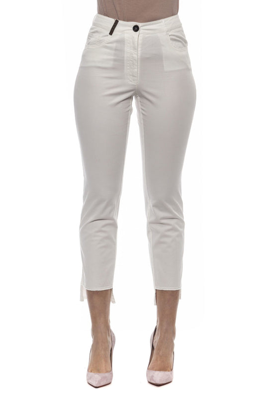 White Cotton Women Pants