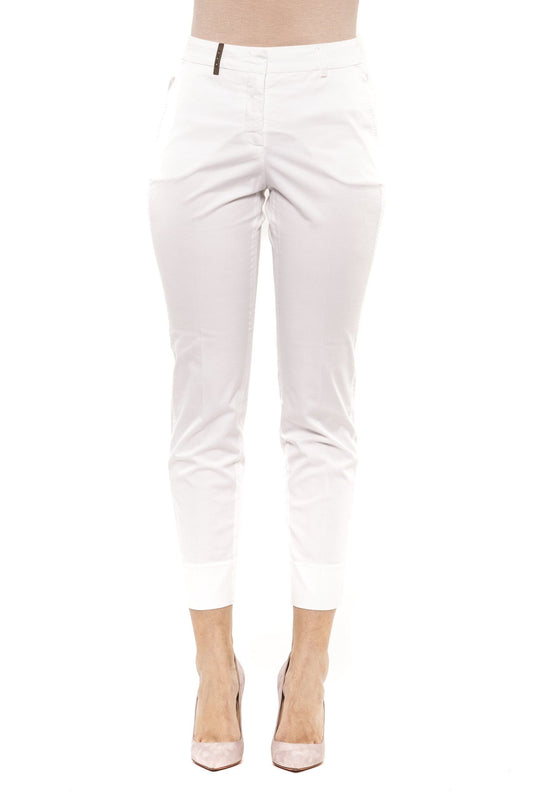 White Cotton Women Pant
