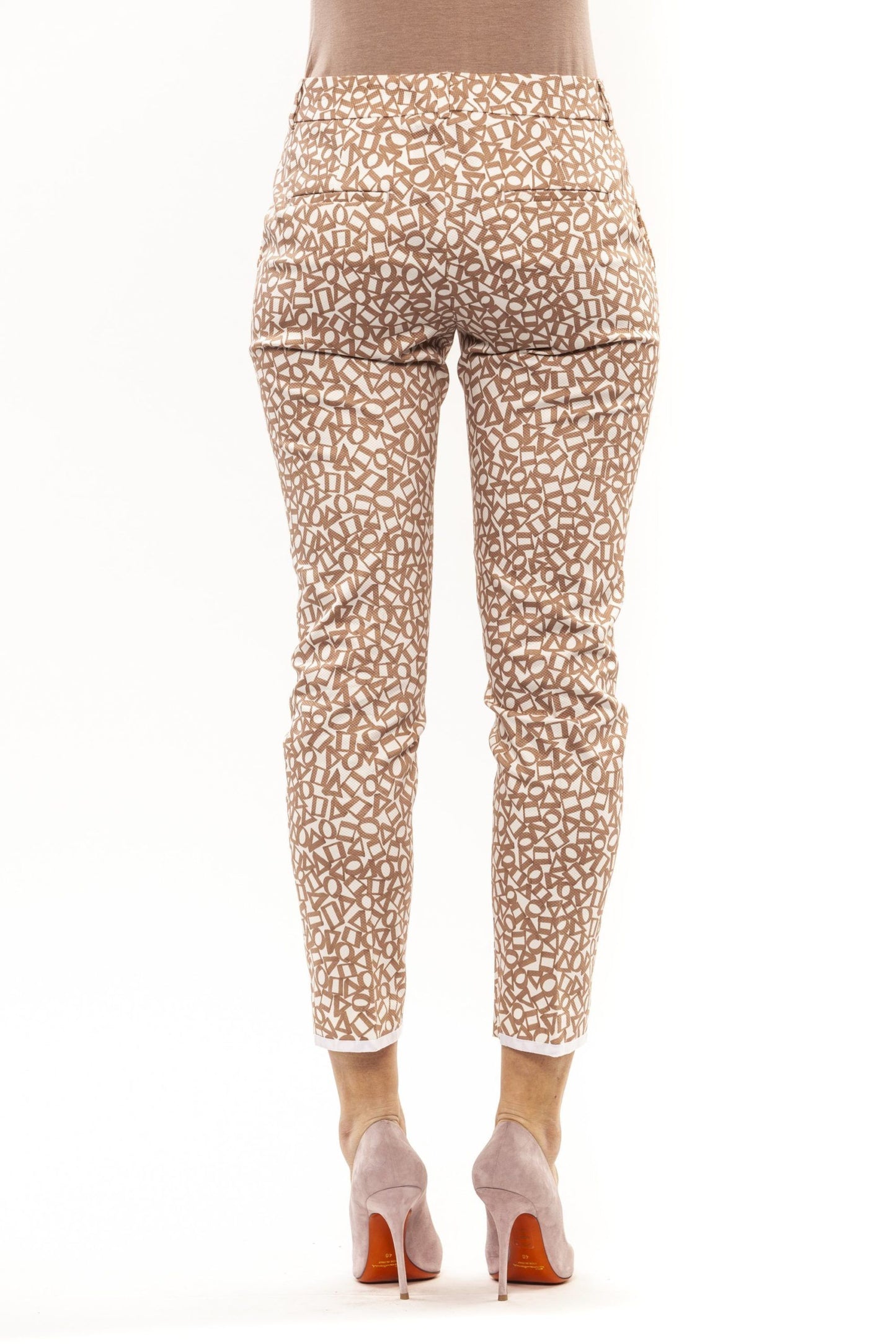 Pink Cotton Women Trouser