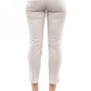 Beige Cotton Women Pants