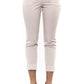 Beige Cotton Women Trouser