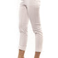 Beige Cotton Women Trouser