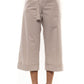 Beige Cotton Women Palazzo Pants