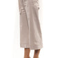 Beige Cotton Women Palazzo Pants