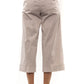 Beige Cotton Women Palazzo Pants