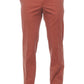 Red Cotton Men Slim Trouser
