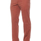 Red Cotton Men Slim Trouser