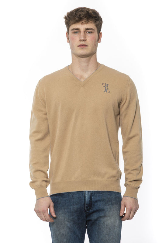 Beige Cashmere Men Sweater