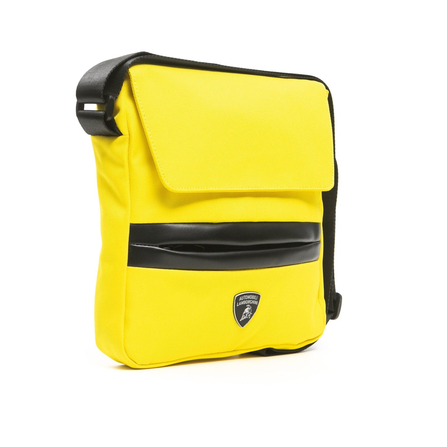 Yellow Polyester Men Messenger Bag