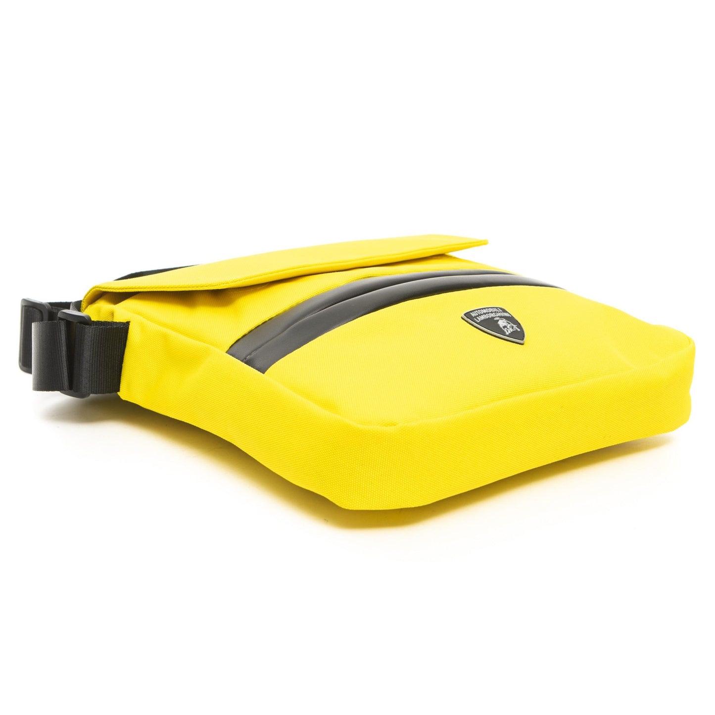 Yellow Polyester Men Messenger Bag