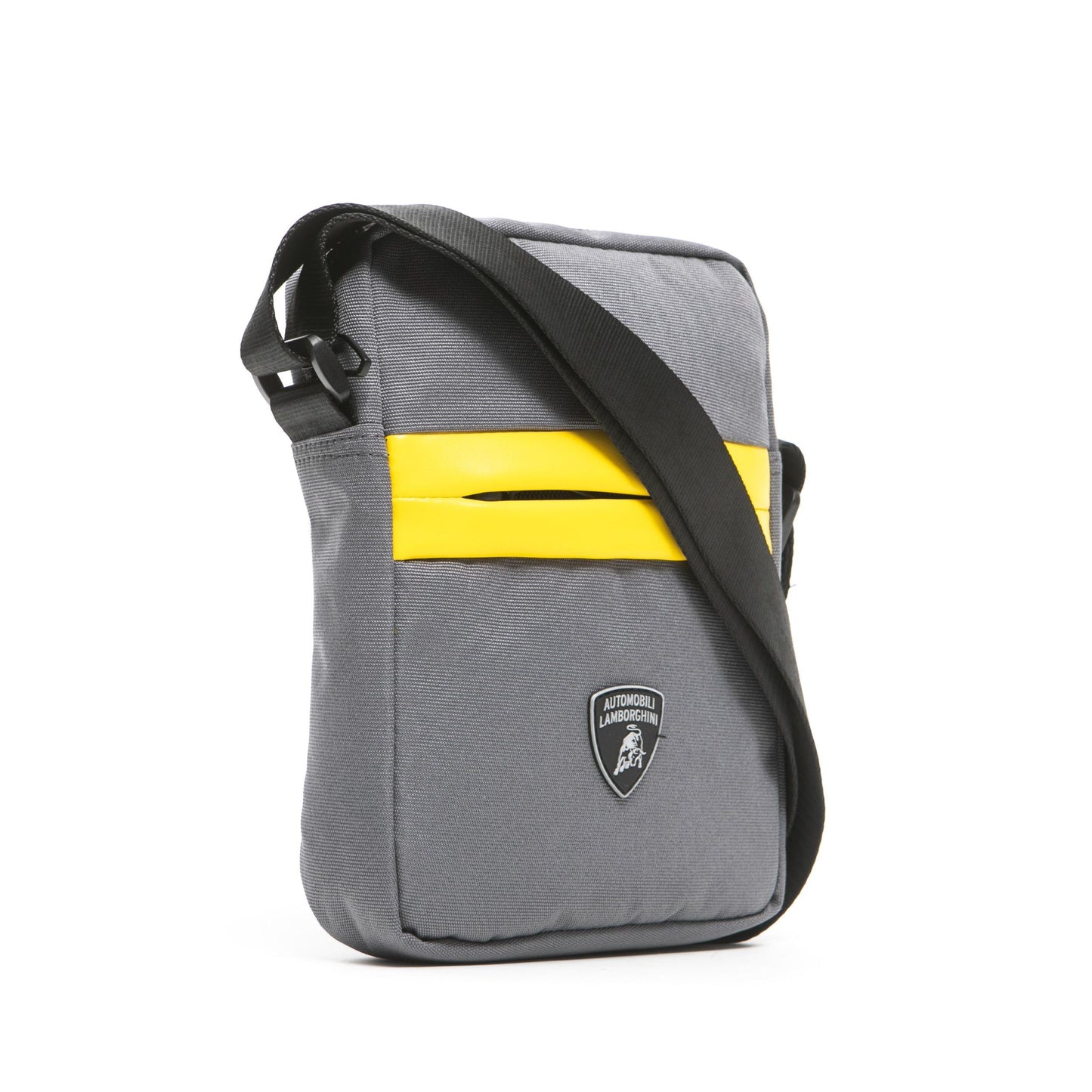 Gray Polyester Men Messenger Bag