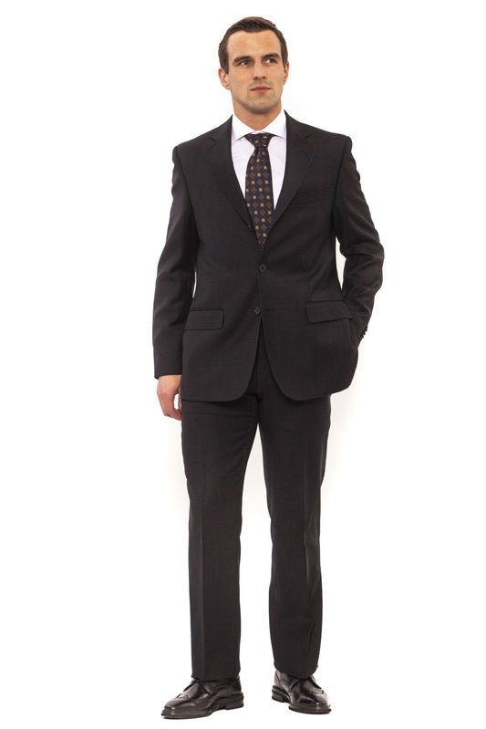Gray Wool Mens Suit