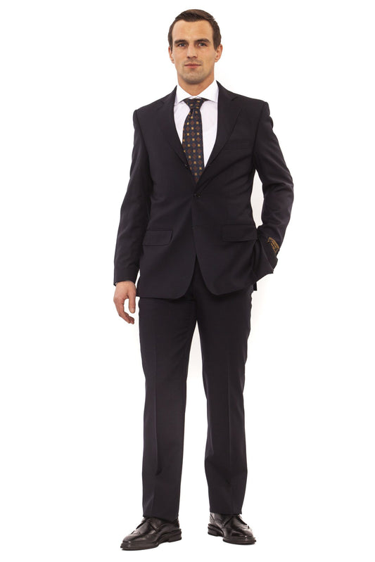 Blue Wool Men Suit