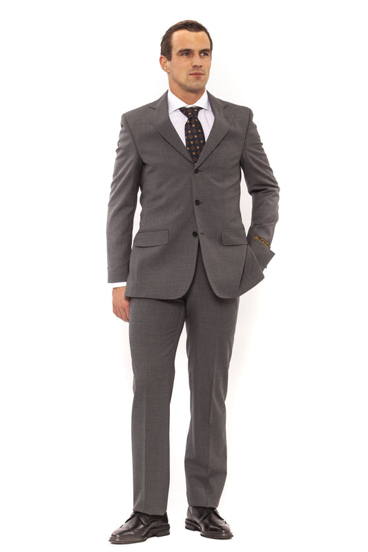 Gray Wool Men Suit
