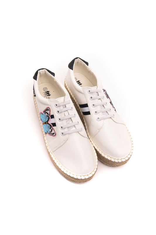 White PU Women Sneaker