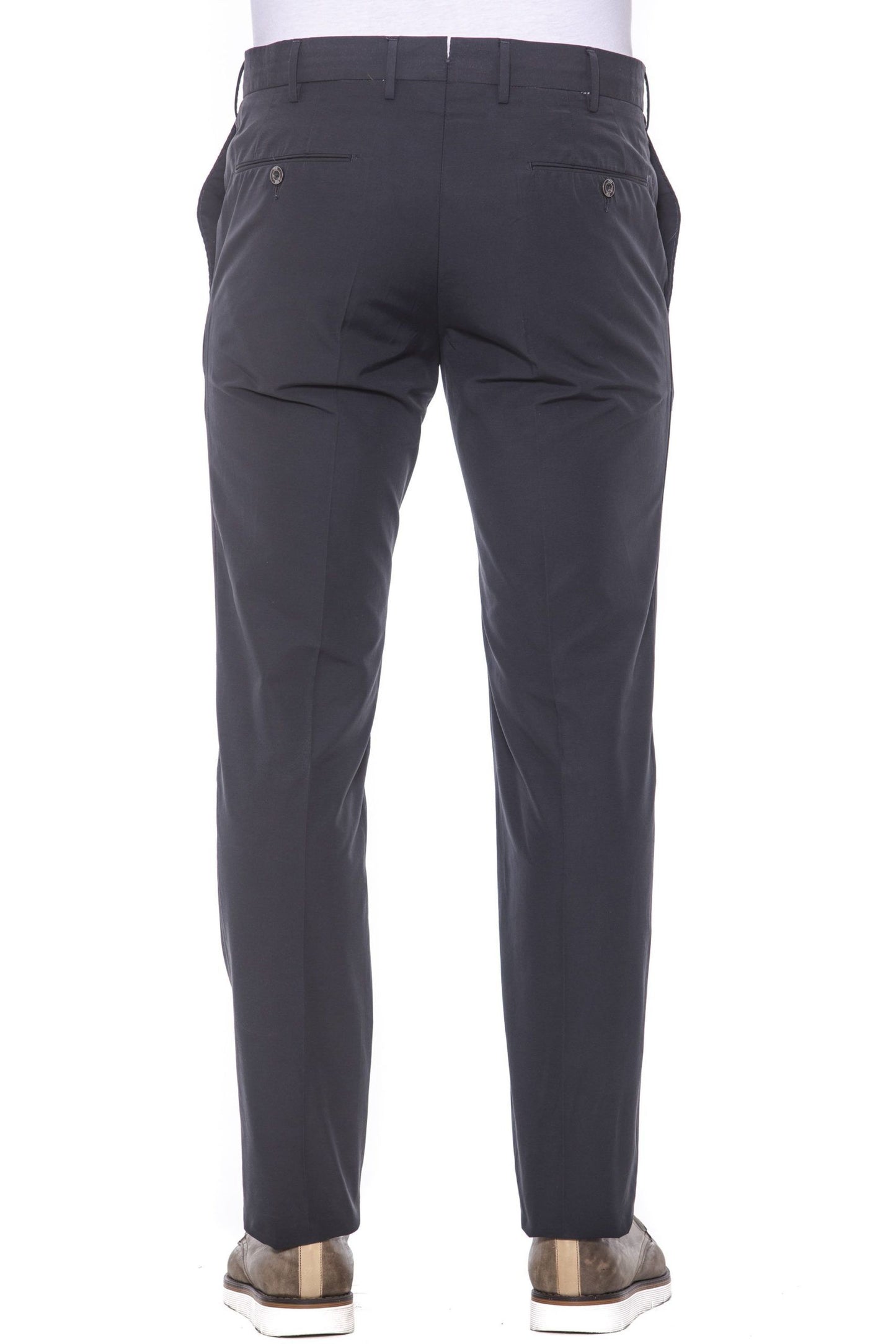 Blue Cotton Men Trouser