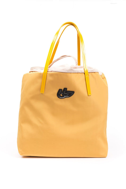 Yellow Fabric Women Handbag