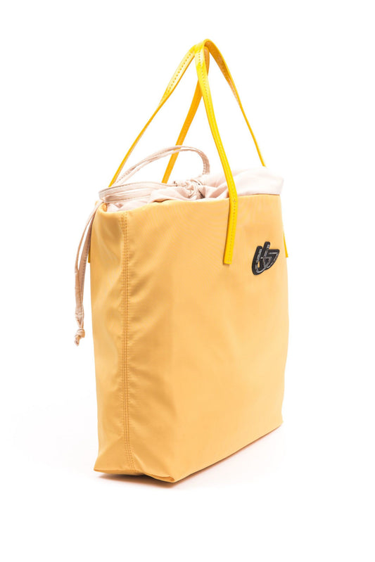 Yellow Fabric Women Handbag