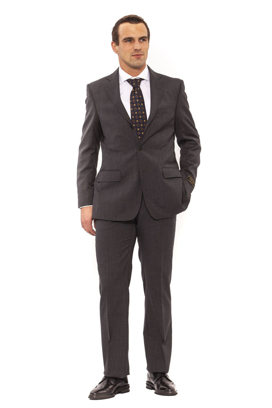 Gray Wool Men Suit