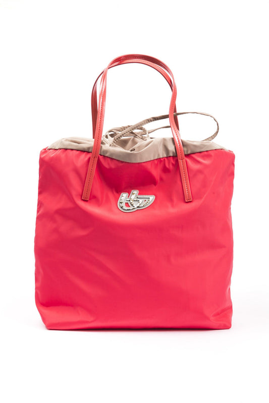 Red Fabric Women Handbag
