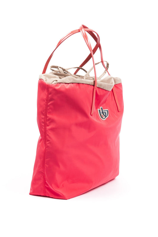 Red Fabric Women Handbag