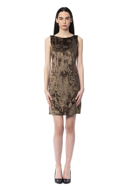 Brown Viscose Women Dress