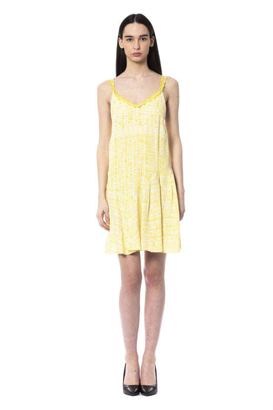 Yellow Viscose Women Dress