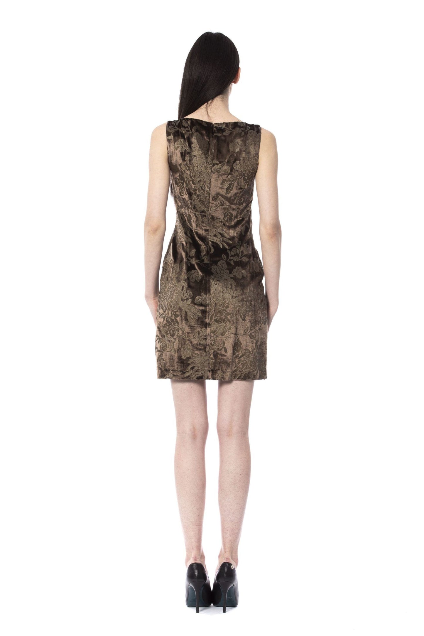 Brown Viscose Women Dress