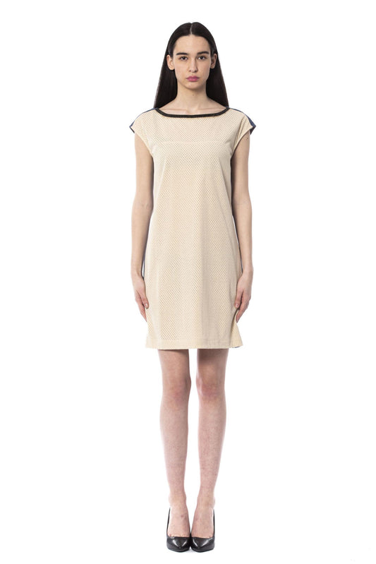 Beige Taffeta Women Dress